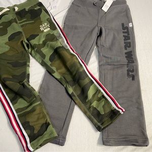 Gap Star Wars fleece pants and gap camo fleece joggers new nwt